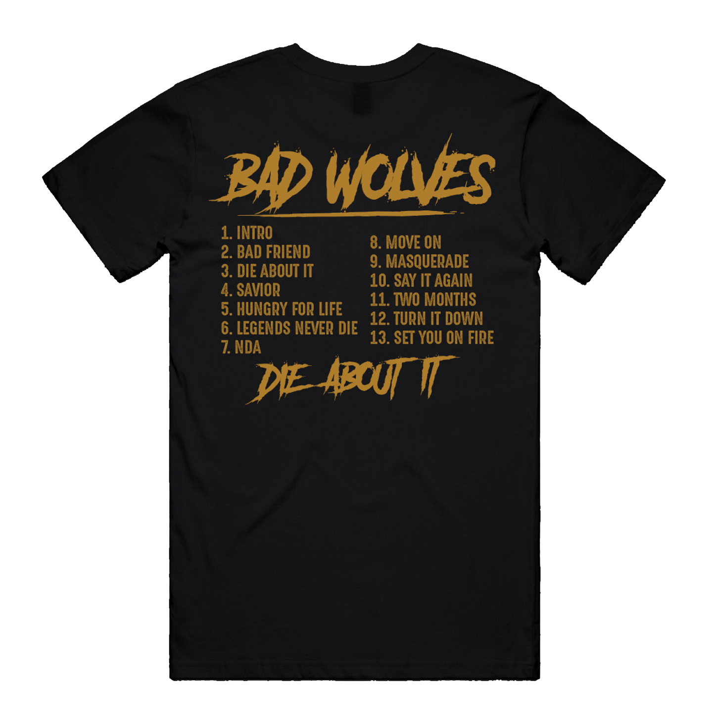 Die About It Tracklist Tee