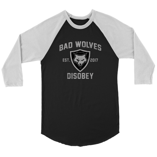 Disobey Athletic Black/White Raglan