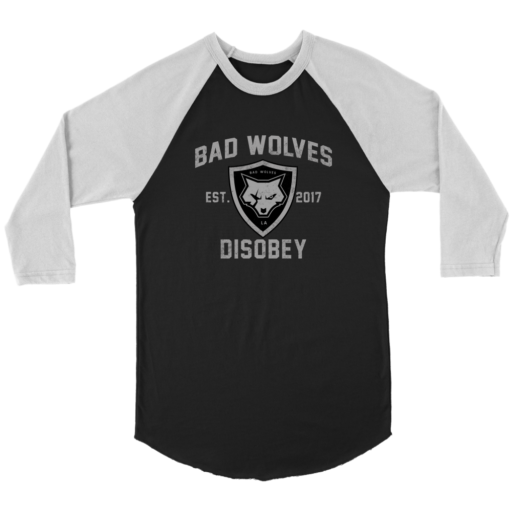Disobey Athletic Black/White Raglan
